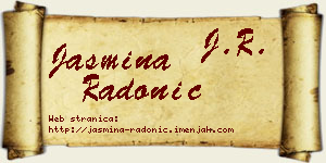 Jasmina Radonić vizit kartica